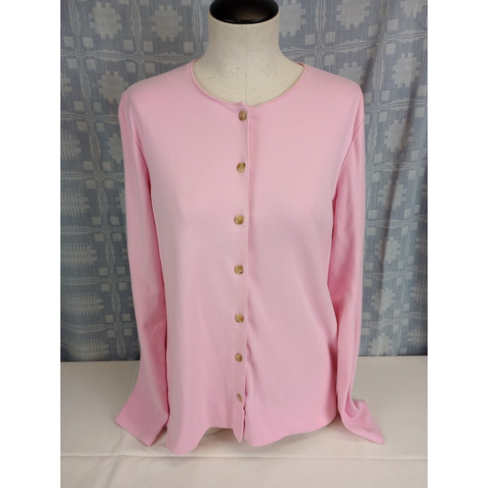 Mountain Lake‎ Long Sleeve Shirt Women's Large Pink Button Up Soft
